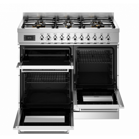 BERTAZZONI PRO10 6L 3E BI T Ηλεκτρική Κουζίνα με 3 Φούρνους και Εστίες Αερίου 100cm Λευκό